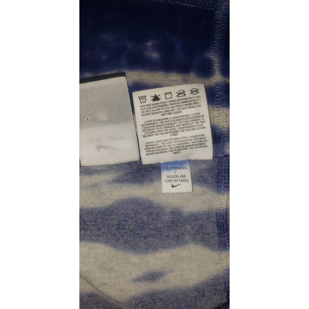 NIKE DRI-FIT Gray and Blue Tie Dye Cropped Capri Leggings Size Large - Picture 4 of 6